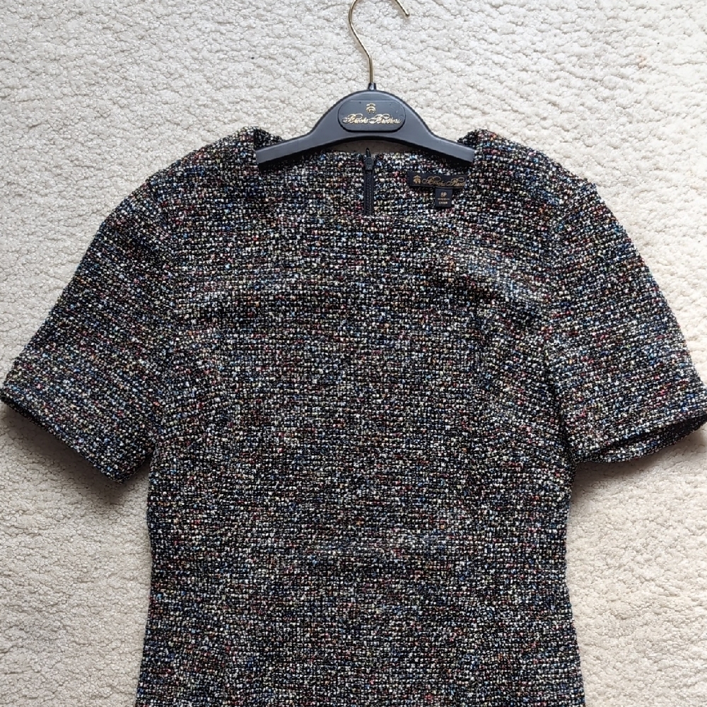 Chic Tweed Short Sleeve Top